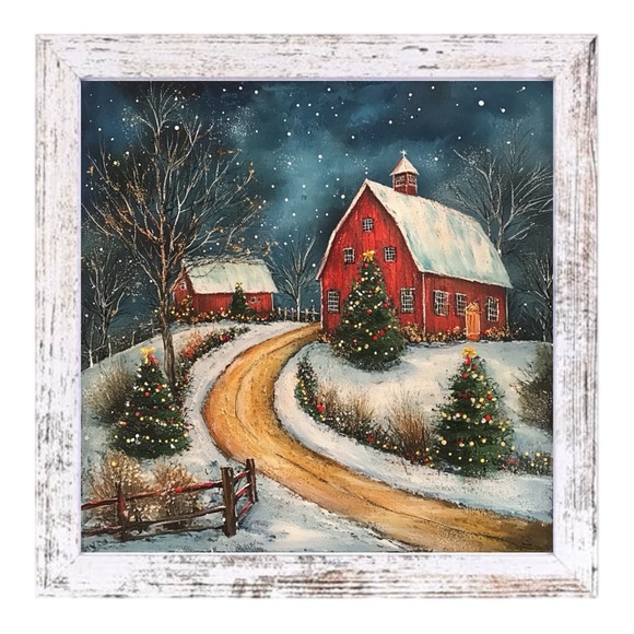 Hand Crafted Other - Holiday Barn Wall Art